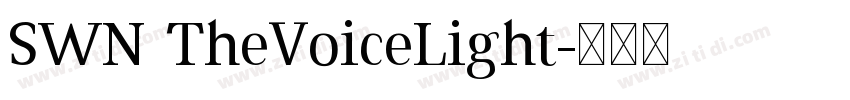 SWN TheVoiceLight字体转换